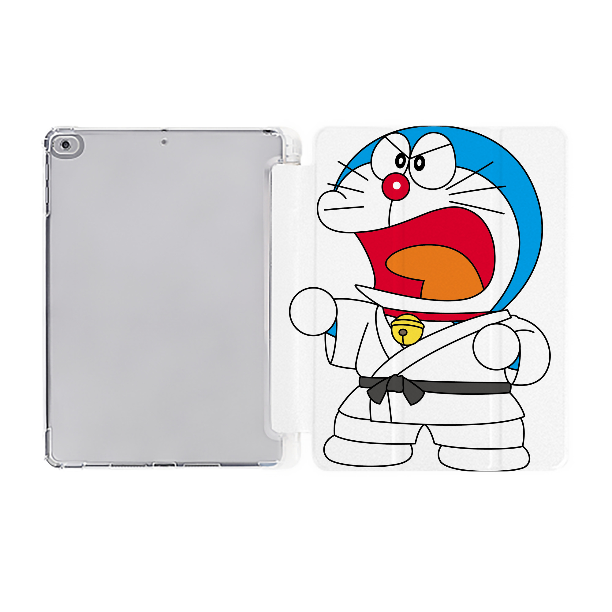 （画像用） ドラえもん Doraemon IPad ケース ペン収納付き 三つ折りスタンド PUレザー×シリコン 対応機種9.5/10.5/10.9インチ